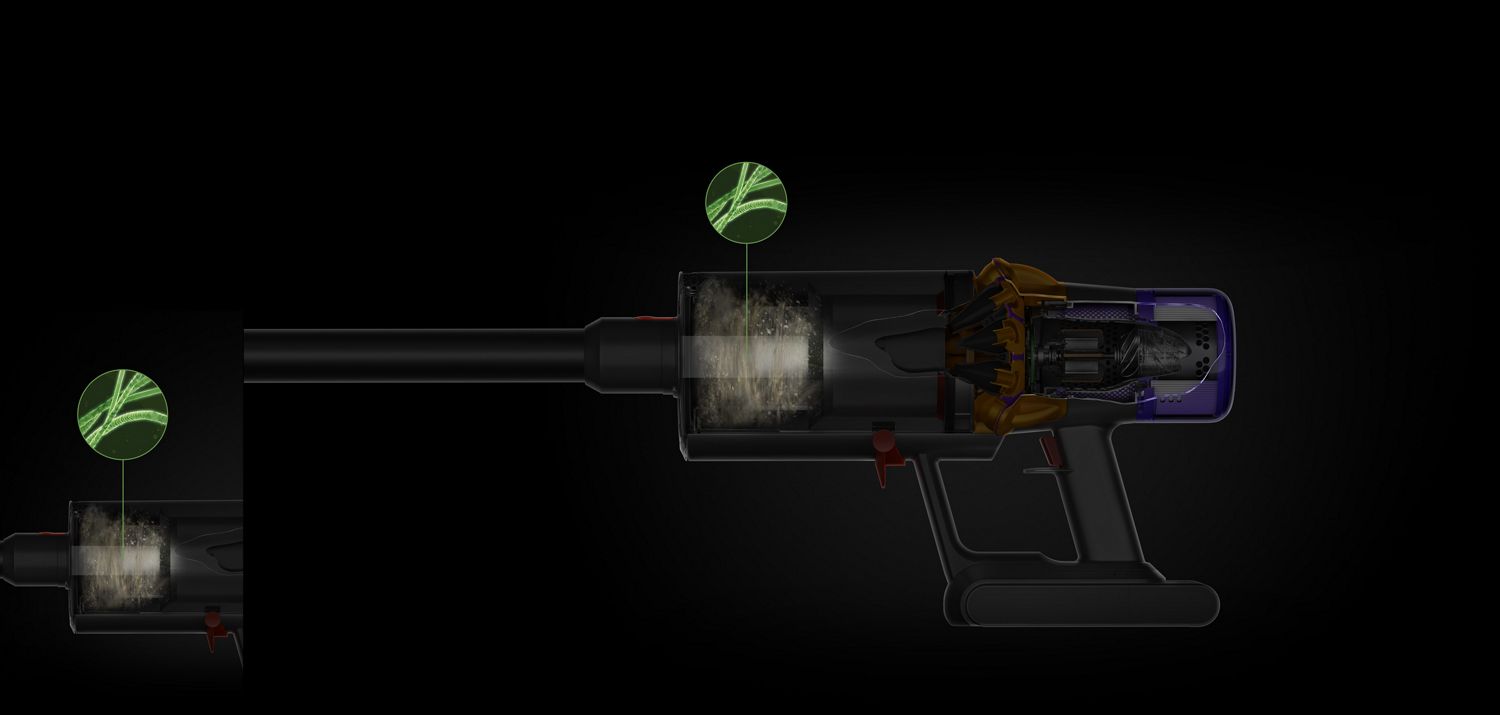 Cutaway of bin cyclone